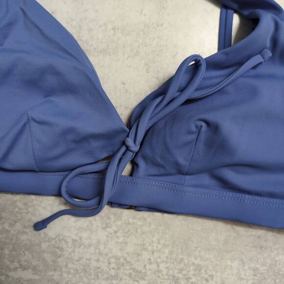 NWT Andie Blue Front Tie Adjustable Straps Crete Top Bikini Periwinkle Blue XS - Picture 2 of 10